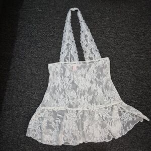 Victoria's Secret White Floral Lace Top